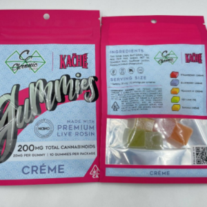 Live Rosin Gummies - 200mg (CREME) In Stock